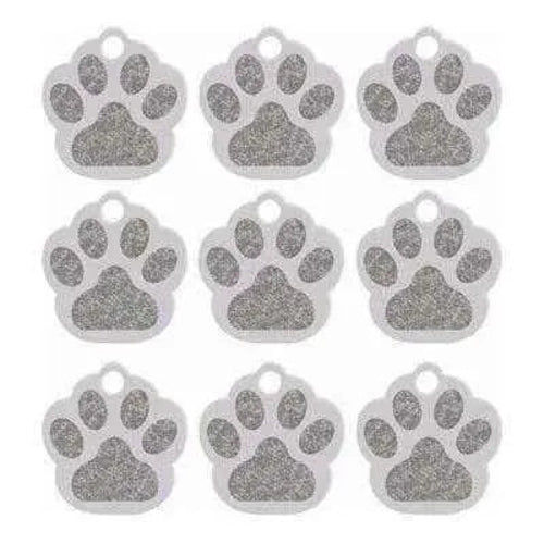 Dog Paw ID Tag Custom Pet Dog Cat Collar Accessories Personalised Dog