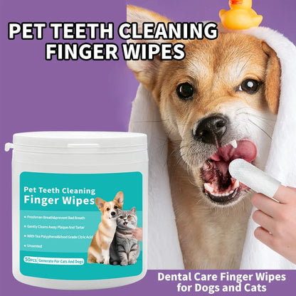 Disposable Pet Cleaning Products Teeth Cleaning Wipes Ear Care