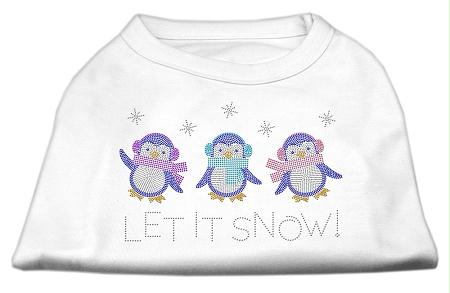 Mirage Pet Products 52-25-18 XLWT Let It Snow Penguins Rhinestone Shir